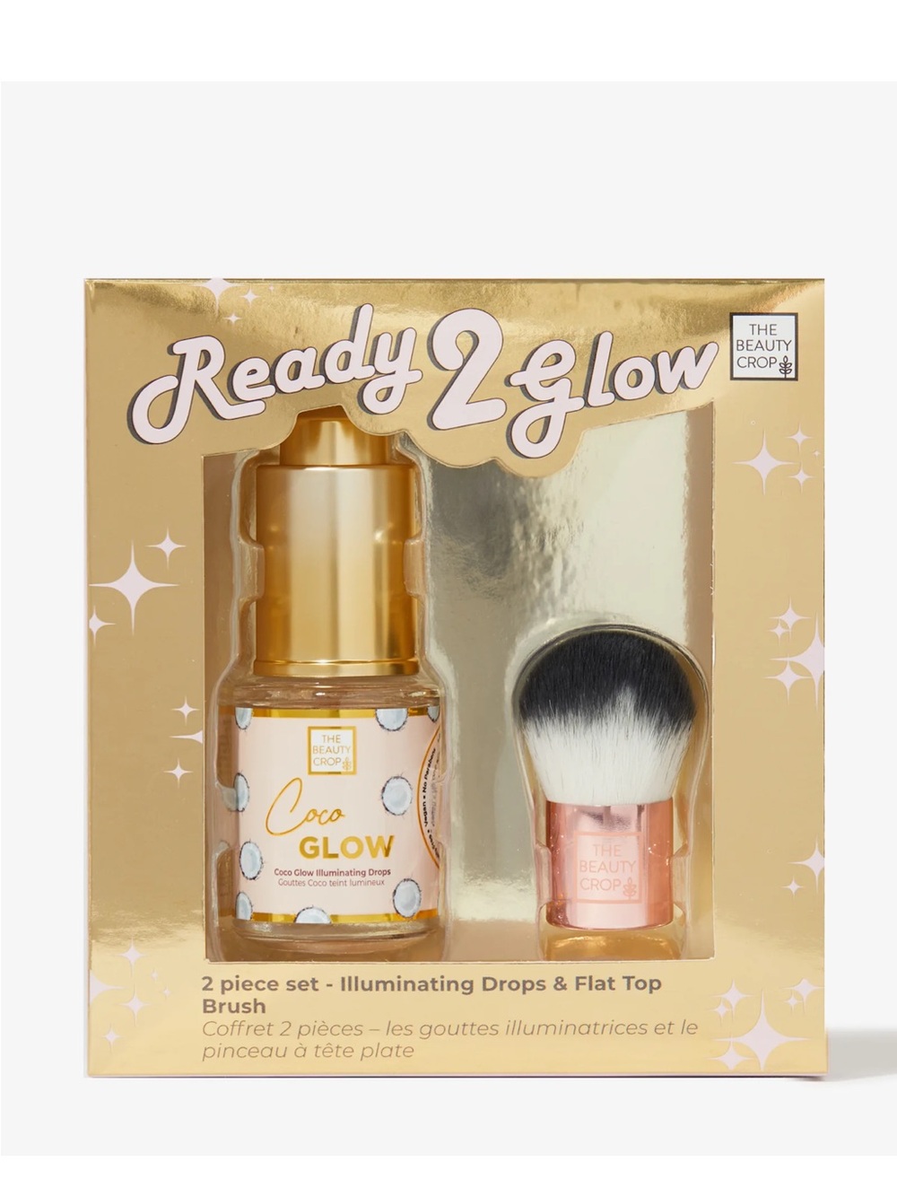 The Beauty Crop Ready 2 Glow Illuminating Drops & Brush - Gold